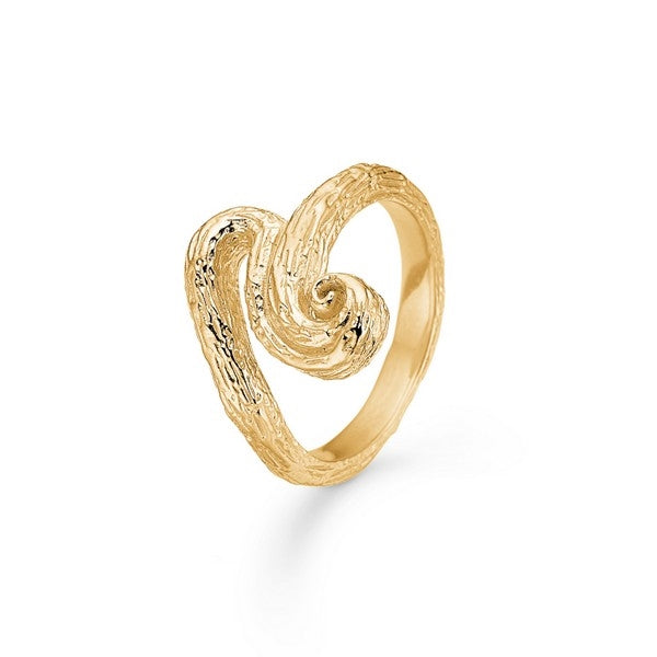 Studio Z Wave ring i 18 karat forgyldt sølv
